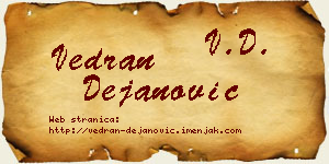 Vedran Dejanović vizit kartica